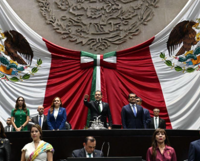 Integrantes de la Mesa Directiva en el pleno de la Cámara de Diputados durante la Sesión Preparatoria