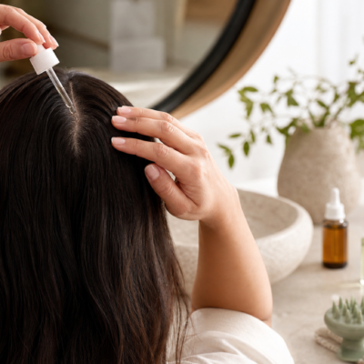 Rutina de scalp care con sérum y masajeador para el cuero cabelludo