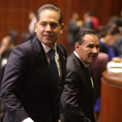 Raúl Bolaños-Cacho Cué, presidente de la Cámara de Diputados, en San Lázaro